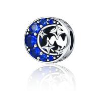 LAYCHEN Breloques En Argent Sterling 925, Série Universe, Étoiles Et Lune, Planète Bleue, Pour Bracelet, Bijoux Fins, À Faire Soi-même, Idée Cadeau