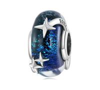 LAYCHEN Breloques En Argent Sterling 925, Série Universe, Étoiles Et Lune, Planète Bleue, Pour Bracelet, Bijoux Fins, À Faire Soi-même, Idée Cadeau