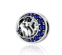 LAYCHEN Breloques En Argent Sterling 925, Série Universe, Étoiles Et Lune, Planète Bleue, Pour Bracelet, Bijoux Fins, À Faire Soi-même, Idée Cadeau