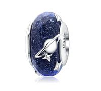 LAYCHEN Breloques En Argent Sterling 925, Série Universe, Étoiles Et Lune, Planète Bleue, Pour Bracelet, Bijoux Fins, À Faire Soi-même, Idée Cadeau