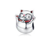 LAYCHEN Breloques En Forme De Chat En Argent Sterling 925, Adorables Breloques Pour Bracelets Et Joncs, Bijoux Fins À Faire Soi-même