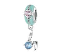 LAYCHEN Breloques En Silicone En Forme D'œuf De Pâques En Argent Sterling 925, En Forme De Lapin, Pour Bracelets Et Colliers Pour Femmes, Bijoux Fins À Faire Soi-même