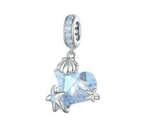 LAYCHEN Breloques Étoiles De Mer Et Tortues En Argent Sterling 925, Série Monde Sous-marin, En Forme De Cœur, Pour Bracelet Femme, Diy