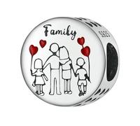 LAYCHEN Breloques Familiales En Argent Sterling 925 Pour Bracelets À Breloques, Pendentifs « étreinte Mère-enfant » Pour Bracelets Diy