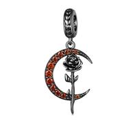 LAYCHEN Breloques Halloween En Argent Sterling 925, Adaptées Aux Bracelets Et Joncs À Breloques Diy, Bijoux Fins, Pendentif Tête De Mort, Perle Rose