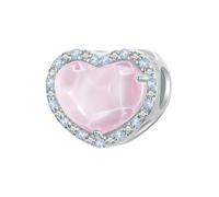 LAYCHEN Breloques Ours En Argent Sterling 925, Motif « i Love U », Animal Mignon Avec Opale, Adaptées Aux Bracelets Européens, Accessoires De Bricolage