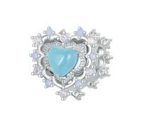 LAYCHEN Breloques Papillon En Argent Sterling 925 À Motif Vintage, Perles En Forme De Cœur Et Émail Bleu, Pour Bracelets Et Accessoires De Bricolage Pour Femmes