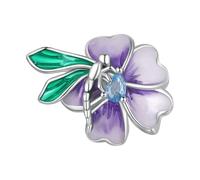 LAYCHEN Breloques Papillon En Argent Sterling 925, Motif Fleur Et Oiseau, Pour Bracelets Et Joncs Originaux, Émaillé, Bijoux Fins