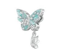 LAYCHEN Breloques Papillon Et Fleurs En Argent Sterling 925 Émaillé Pour Bracelets Et Joncs Pour Femmes, Bijoux Fins À Faire Soi-même