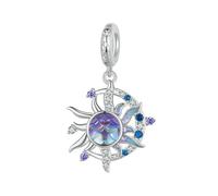 LAYCHEN Breloques Papillon Magiques En Argent Sterling 925, Perles Soleil Et Lune, Adaptées Aux Bracelets Originaux Pour Femmes, Accessoires De Bijoux Diy