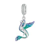 LAYCHEN Breloques Pendentif Dragon Volant En Argent Sterling 925 Émaillé Coloré Pour Bracelet Et Collier Pour Femme