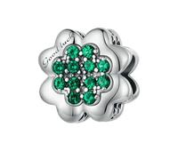 LAYCHEN Breloques Porte-bonheur En Forme De Trèfle À Quatre Feuilles En Argent Sterling 925, À Couleurs Changeantes, Pour La Fabrication De Bracelets Et Joncs Pour Femmes
