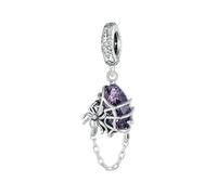LAYCHEN Breloques Squelettes En Argent Sterling 925, Série Halloween, Motif Papillon Et Crâne, Pour Bracelets Et Joncs Pour Femmes, Bijoux Fins À Faire Soi-même
