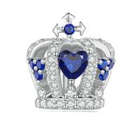 LAYCHEN Breloques Vintage En Argent Sterling 925 Avec Cœur Bleu Et Zircone Cubique Pour Bracelets Et Joncs Pour Femmes, Bijoux Fins À Faire Soi-même