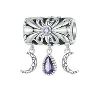 LAYCHEN Breloques Vintage En Argent Sterling 925, Motif Iris Rétro, Perles Œil Du Diable, Pour Bracelets Et Joncs Pour Femmes, Bijoux Fins À Faire Soi-même