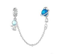 LAYCHEN Chaîne De Sécurité Astronaute En Argent Sterling 925, Accessoire Pour Bracelet Femme, Bijoux Fins À Faire Soi-même