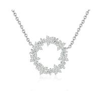 LAYCHEN Colliers Avec Pendentifs Ronds En Argent Sterling 925, Brillants Et Empilables, En Forme D'étoile, Bijoux De Mariage Pour Femmes