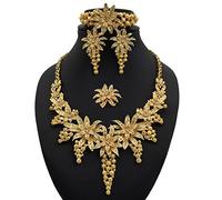 LAYCHEN Ensemble De Bijoux Pour Femmes Collier Bijoux Arabes Femmes Or Bague De Mariage Ensembles Pour Femmes Or Africain Hawaïen