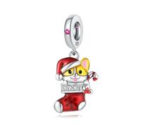 LAYCHEN Nouveau Casque De Noël Mignon Chat Et Abeille Tournesol Fit Diy Original Bracelet Pendentif Femmes Bijoux