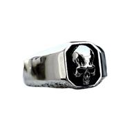 LAYCHEN Nouvelles Bagues pour Hommes Punk Rock Gothique Bague Tête De Mort pour Les Adolescents Bijoux De Mode pour Cadeau