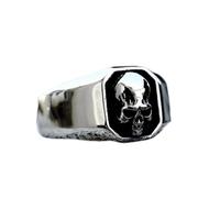 LAYCHEN Nouvelles Bagues pour Hommes Punk Rock Gothique Bague Tête De Mort pour Les Adolescents Bijoux De Mode pour Cadeau