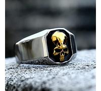 LAYCHEN Nouvelles Bagues pour Hommes Punk Rock Gothique Bague Tête De Mort pour Les Adolescents Bijoux De Mode pour Cadeau