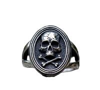 LAYCHEN Nouvelles Bagues pour Hommes Vintage High Polished Vampire Skull Biker Rocker Ring Boy Heavy Gothic Bijoux