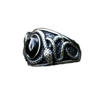 LAYCHEN Nouvelles Bagues pour Hommes Vintage Serpent avec Zircon pour Les Adolescents Punk Mode Animal Bijoux Cadeau