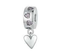 LAYCHEN Pendentif Cœur Infini Spirituel En Argent Sterling 925, Compatible Avec Les Bracelets À Breloques, Porte-bonheur En Argent Sterling 925