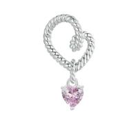 LAYCHEN Pendentif Cœur Infini Spirituel En Argent Sterling 925, Compatible Avec Les Bracelets À Breloques, Porte-bonheur En Argent Sterling 925