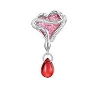 LAYCHEN Pendentif Cœur Rose En Argent Sterling 925, Perles Papillon Et Rose, Pour Bracelet Original, Accessoires Diy