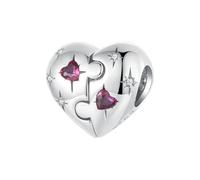 LAYCHEN Pendentif Délicat En Argent Sterling 925 En Forme De Cœur Pour Femme, Compatible Avec Un Bracelet Original Ou Un Jonc.