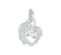 LAYCHEN Pendentif Délicat En Argent Sterling 925 En Forme De Cœur Pour Femme, Compatible Avec Un Bracelet Original Ou Un Jonc.