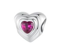 LAYCHEN Pendentif Délicat En Argent Sterling 925 En Forme De Cœur Pour Femme, Compatible Avec Un Bracelet Original Ou Un Jonc.