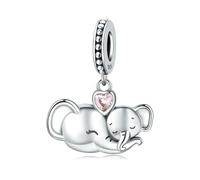 LAYCHEN Pendentif Éléphant En Zircon, Breloque Pour Bracelet, Collier, Cadeau, Bijoux Fins À Faire Soi-même
