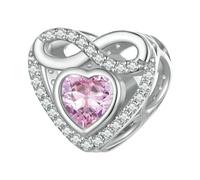 LAYCHEN Pendentif Empreinte De Bébé En Argent Sterling 925, Breloque Cœur D'éternité, Pour Bracelet Et Collier, Cadeau De Fête Des Mères