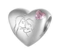 LAYCHEN Pendentif Empreinte De Bébé En Argent Sterling 925, Breloque Cœur D'éternité, Pour Bracelet Et Collier, Cadeau De Fête Des Mères