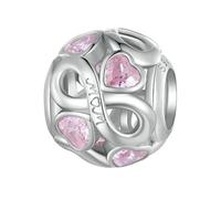 LAYCHEN Pendentif Empreinte De Bébé En Argent Sterling 925, Breloque Cœur D'éternité, Pour Bracelet Et Collier, Cadeau De Fête Des Mères