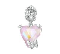 LAYCHEN Pendentif Empreinte De Bébé En Argent Sterling 925, Breloque Cœur D'éternité, Pour Bracelet Et Collier, Cadeau De Fête Des Mères