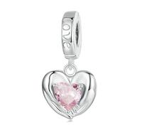 LAYCHEN Pendentif En Argent Sterling 925 Avec Perle De Coquillage De Qualité Lune Et Étoile Pour Bracelet Et Collier Pour Femme, Bijoux Fins À Faire Soi-même