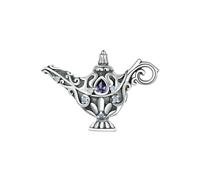 LAYCHEN Pendentif En Argent Sterling 925, Motif Château Au Clair De Lune, Tapis Magique, Lampe, Breloque Pour Bracelet, Bijoux Fins, Cadeau À Faire Soi-même