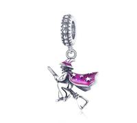 LAYCHEN Pendentif En Argent Sterling 925, Motif Château Au Clair De Lune, Tapis Magique, Lampe, Breloque Pour Bracelet, Bijoux Fins, Cadeau À Faire Soi-même
