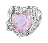 LAYCHEN Pendentif Hibou En Argent Sterling 925, Perles En Forme De Cœur Pour Bracelet Et Collier Pour Femme, Serti Pavé D'oxydes De Zirconium, Bijoux Fins