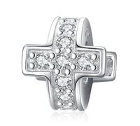 LAYCHEN Pendentif Jésus Et Croix En Argent Sterling 925 Pour Femme, Compatible Avec Bracelets Et Joncs Diy, Collection De Breloques Croix Vintage, Bijoux Fins