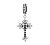 LAYCHEN Pendentif Jésus Et Croix En Argent Sterling 925 Pour Femme, Compatible Avec Bracelets Et Joncs Diy, Collection De Breloques Croix Vintage, Bijoux Fins