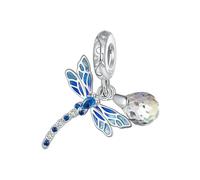 LAYCHEN Pendentif Libellule Délicat En Argent Sterling 925, Perles D'abeille Jaunes, Pour Bracelets Et Joncs Pour Femmes, Bijoux Fins À Faire Soi-même