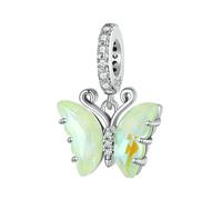 LAYCHEN Pendentif Libellule Délicat En Argent Sterling 925, Perles D'abeille Jaunes, Pour Bracelets Et Joncs Pour Femmes, Bijoux Fins À Faire Soi-même