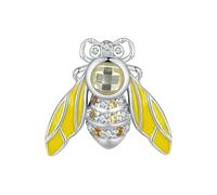 LAYCHEN Pendentif Libellule Délicat En Argent Sterling 925, Perles D'abeille Jaunes, Pour Bracelets Et Joncs Pour Femmes, Bijoux Fins À Faire Soi-même