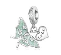 LAYCHEN Pendentif Papillon En Argent Sterling 925, Motif Magicien D'oz, Idéal Pour Bracelets Et Joncs Originaux Pour Femmes, Bijoux Fins, Breloques En Forme De Cœur, À Faire Soi-même