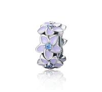 LAYCHEN Pendentif Plume De Paon En Argent Sterling 925 Émaillé Multicolore, Perle D'éternité Pour Bracelet Et Jonc Pour Femme